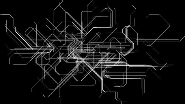 Electronic circuit abstract.
Stylized electrical circuit fills the frame.