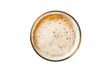Refreshing golden beer with creamy froth served in a glass, perfect for summer gatherings or casual celebrations, cut out
