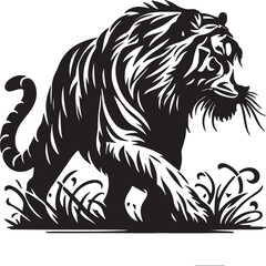 wild animals vector design oftigers isolated on white beckground