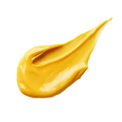 Dijon mustard smear isolated on a white backround