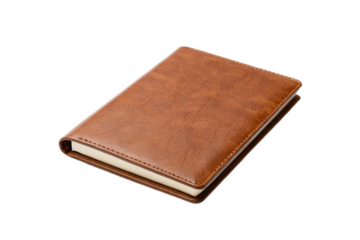 Elegant leather notebook designed for daily journaling and creative writing with a classic appeal for personal use or gifting, cut out