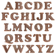 All the letters of the alphabet, A to Z, design brownie transparent background PNG.