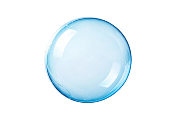 Obraz premium Blue bubble floating in the air with a translucent appearance and subtle reflections, perfect for design projects and creative expressions, cut out