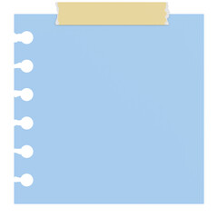 3D notepad. Sticky note. 3D illustration.