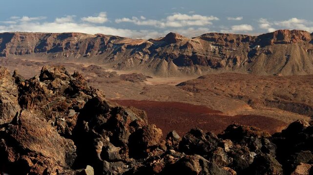 the el teide mountain volcanic crater on tenerife island 4k 25fps video
