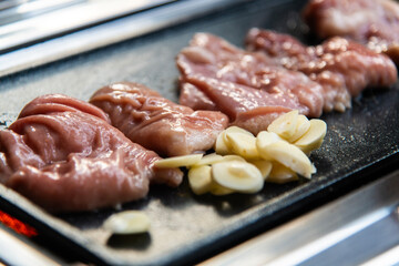 roasting beef tripe on the grill