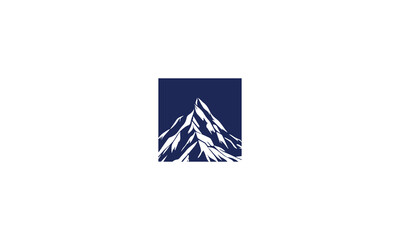 Minimalistic mountain logo design
