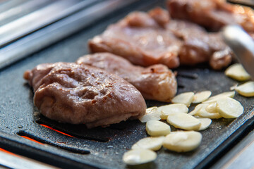 roasting beef tripe on the grill
