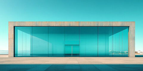 Obraz premium Modern Building with Glass Walls
