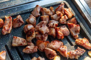 roasting beef tripe on the grill