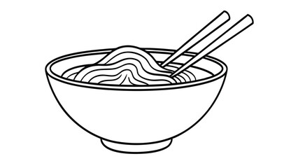 Bowl of Ramen with Chopsticks