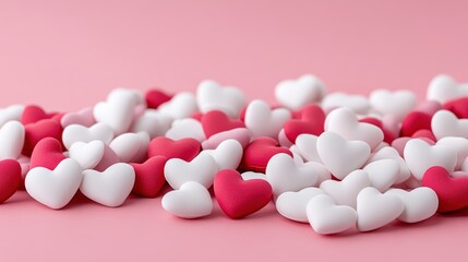 Hearts celebration abstract background digital art pink environment close-up love concept