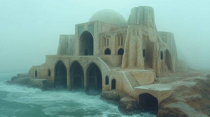 Charming street with colorful buildings, plants, and a domed structure in the background