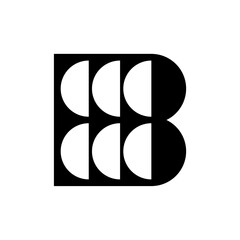 Letter B logo. Icon design. Template elements. Geometric abstract logos