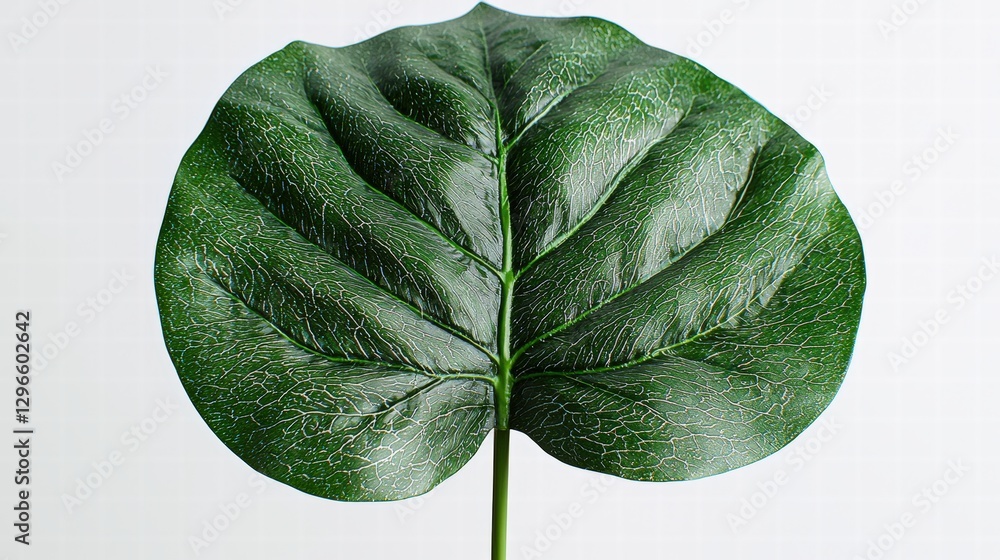 Aufkleber a single leaf displaying intricate veins and textures against a simple background for nature lovers
