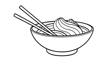 Bowl of Ramen with Chopsticks