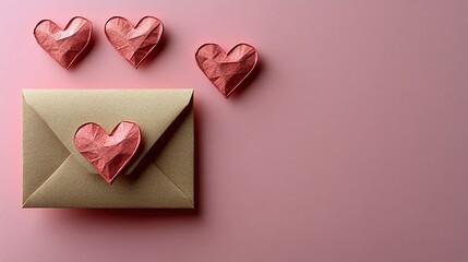envelope with a love letter, Valentine's Day gift
