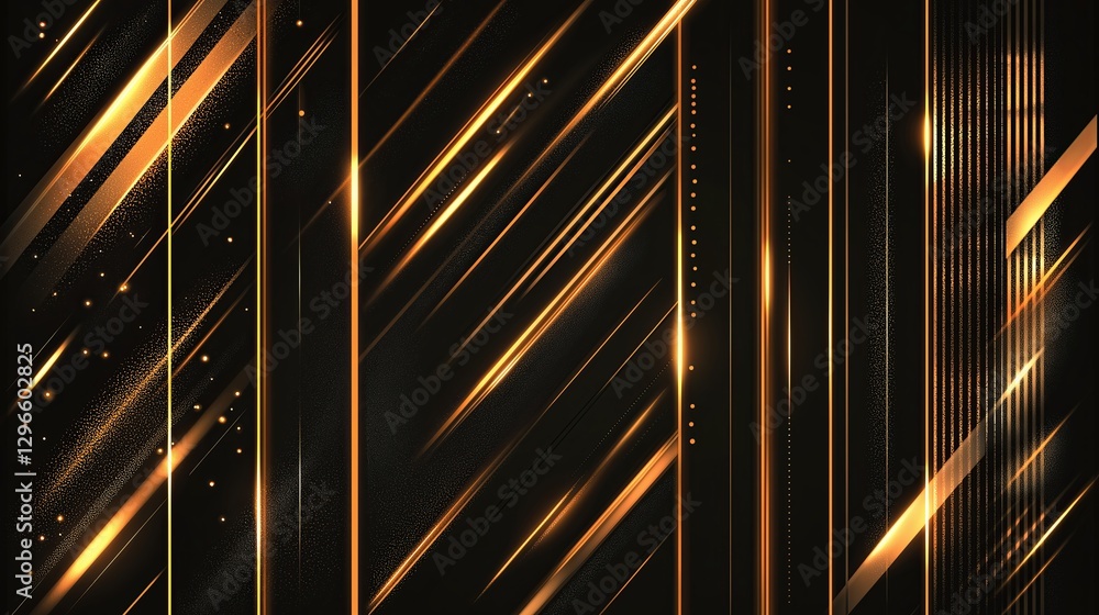 Poster A set of golden lines forming an elegant minimalist pattern.