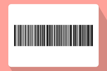 Barcode isolated on color background. Code stripes sticker. Barcode labels, customers qr code.