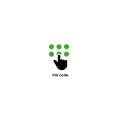 Fototapeta premium Pin code icon logo flat vector design