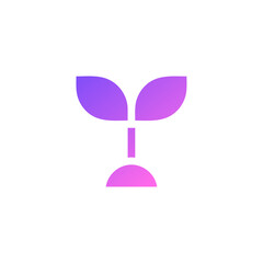 Minimalist Growth Icon with Gradient Colors