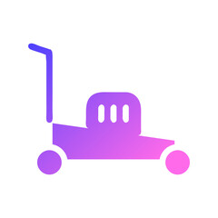 Minimalist Lawn Mower Icon Illustration Design