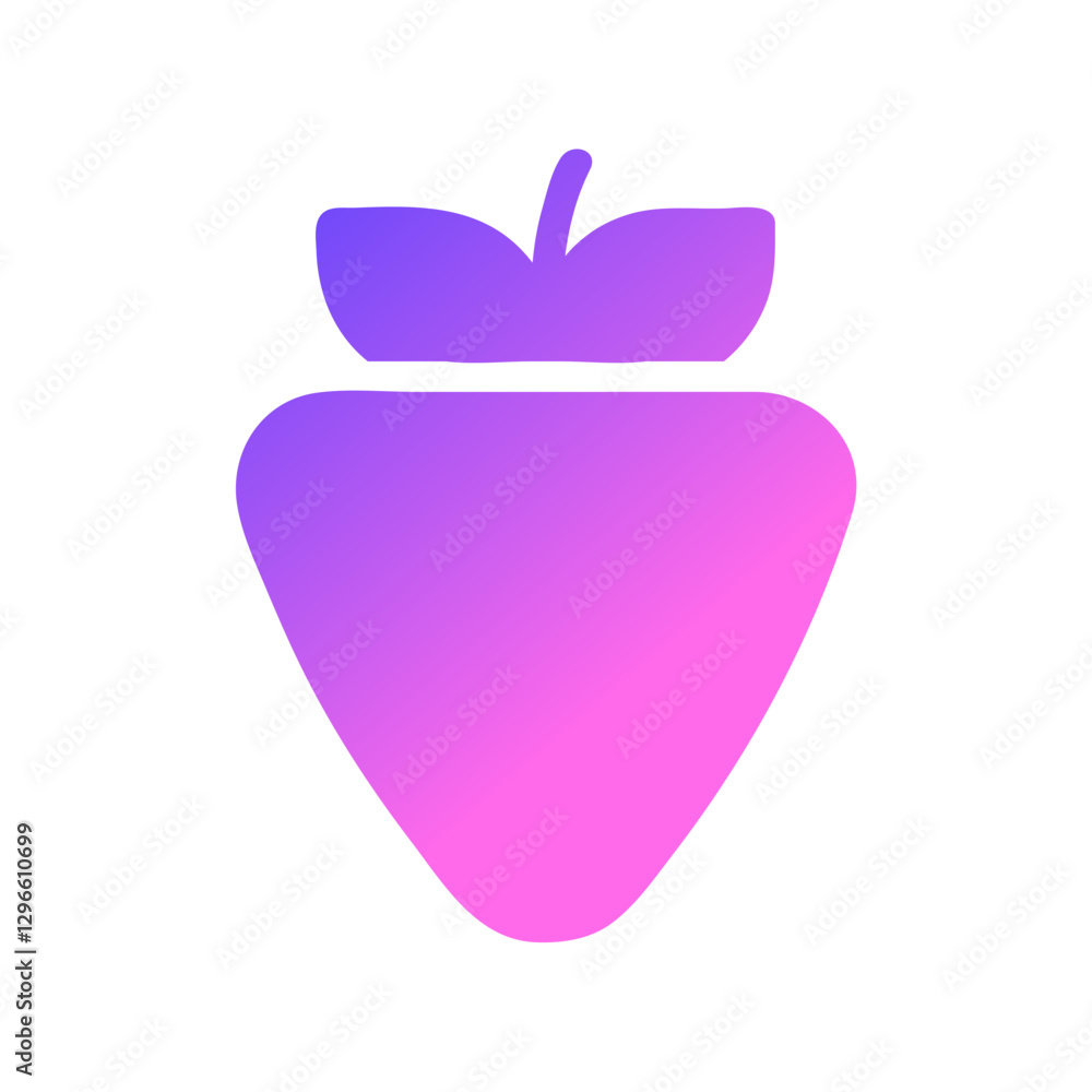 Poster gradient strawberry icon with a modern design