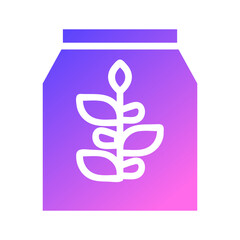 Seeds Package for Gardening with Plant Icon Art