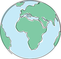 Earth globe map