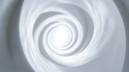 Obraz premium Abstract spiral tunnel into light, futuristic background, potential for tech or science use