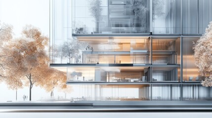 Modern architectural design, glass facade, urban park, architectural model, design presentation, futuristic building, interior spaces, urban setting