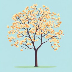 Fototapeta premium branch yellow twig orange woody plant blossom plant stem ebenaceae