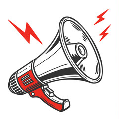 High-Quality Megaphone Silhouette Vector Perfect for vector art on Transparent Background