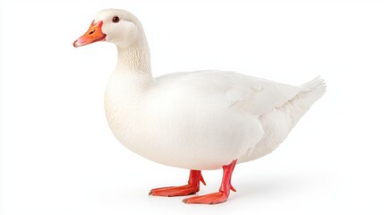 Obraz premium White Domestic Duck Studio Photograph