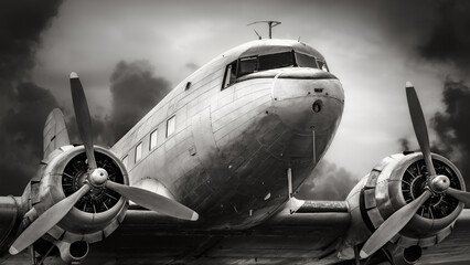 front view of an historical aircraft