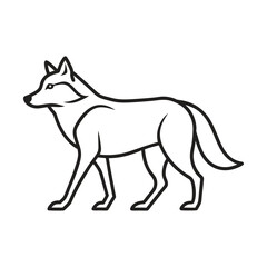 High-Quality Wolf Vector line art Illustration for Commercial Use