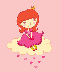 Dreamy Princess on a Cloud