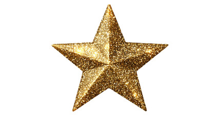 Obraz premium Golden shooting star with sparkles isolated on white background 