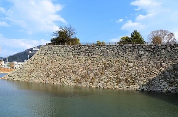 三原城跡 天守台の石垣