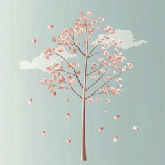 branch pink twig wall sticker blossom wallpaper floral design prunus apples
