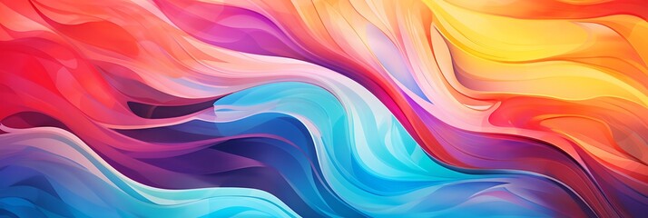 Obraz premium Vibrant Swirls of Color: An abstract swirl of colorful paints dance across the frame, with dynamic patterns that evokes the sense of an artistic masterpiece.