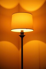 Art photograph, Minimalist interior, classic floor lamp slender metallic stand