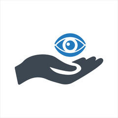 Eye care icon. Eye insurance icon