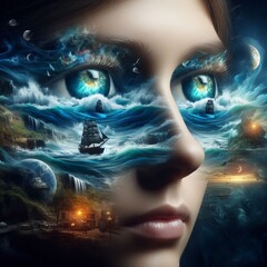 Fototapeta premium Eyes-Oceans 