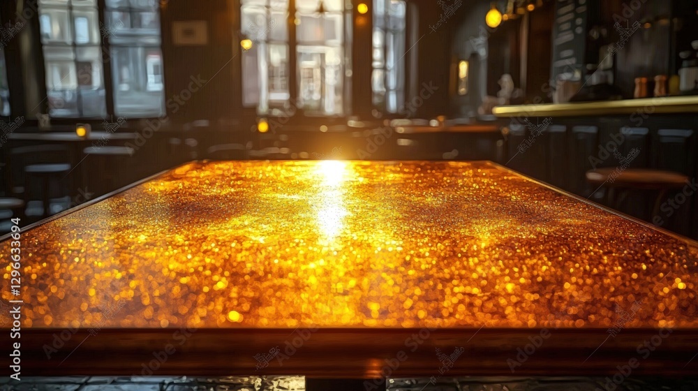 Aufkleber beautifully set table with soft light shining down creating a warm and inviting dining atmosphere