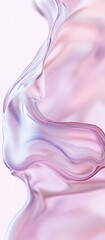glass and Liquid matte abstract wave. 3d rendering illustratiuon.