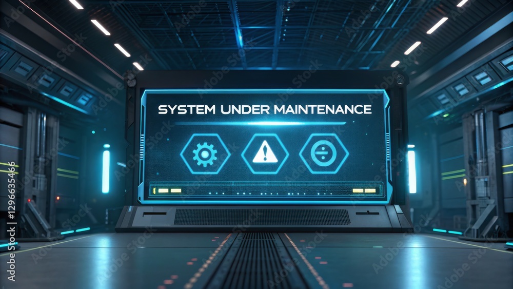 Poster a futuristic interface displays a 