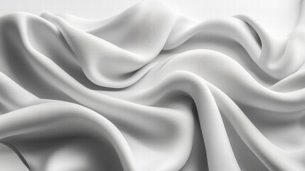 Obraz premium A piece of pure white fabric displaying its soft texture and versatile nature for various uses