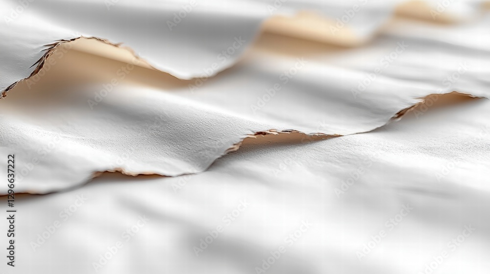Aufkleber an intriguing piece of paper with a distinctive hole cut through it for creative design and use
