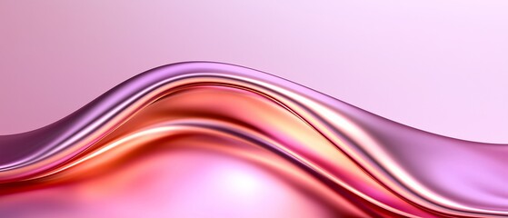Obraz premium Abstract Pink and Orange Liquid Wave Design